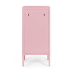 Bizzotto Kommode Cambridge in Pastellrosa, eintueriger Metallschrank mit Beinen, modernes minimalistisches Design