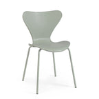 Bizzotto Stuhl Tessa in Grün mit ergonomischer Holzschale und Metallbeinen, modernes Scandi-Design