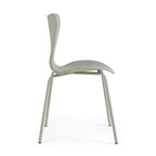Bizzotto Stuhl Tessa in Grün mit geschwungener Rückenlehne und Metallbeinen, moderne Designermöbel