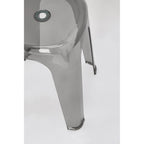 Bizzotto Hocker Sonny in Grau Transparent – Detailansicht Bein und Sitzfläche aus Acrylglas