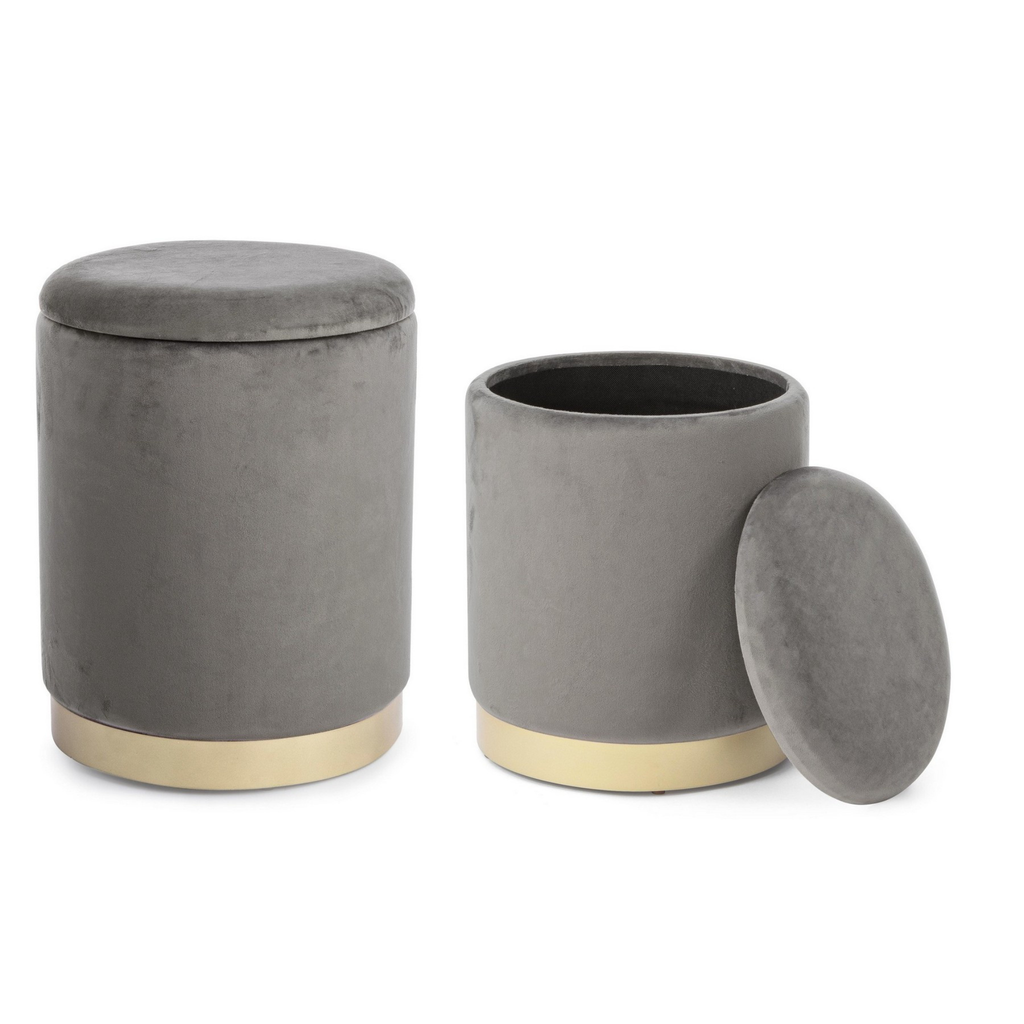 Tabouret Polina, petit, gris