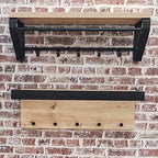 HAKU Möbel Wandgarderobe aus Metall UV-Beständig in Schwarz
