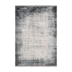 Lalee Elysee Teppich in Grau mit abstraktem Gittermuster und Vintage-Look, moderner Wohnzimmerteppich