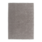 Lalee Velvet Teppich in Grau – weicher Hochflor-Teppich in modernem, einfarbigem Design