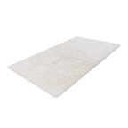 Lalee Heaven Hochflor-Teppich in Cremeweiß, flauschig und weich, rechteckig, Draufsicht schräg