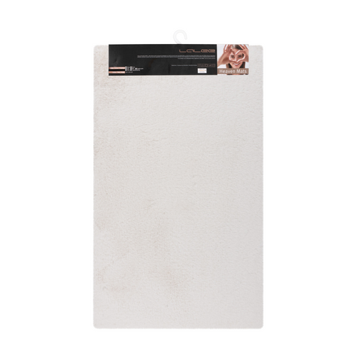 Lalee Heaven Mats Badteppich in Weiss, flauschiger Hochflor-Badezimmerteppich mit Anti-Rutsch-Beschichtung