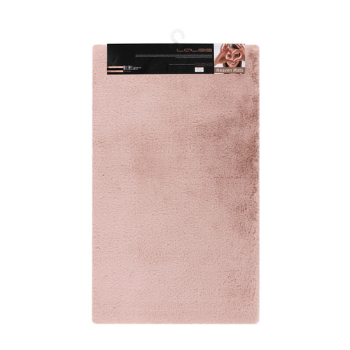 Lalee Heaven Mats Badezimmerteppich in Rosa – flauschiger Hochflor-Badteppich mit rutschfester Unterseite