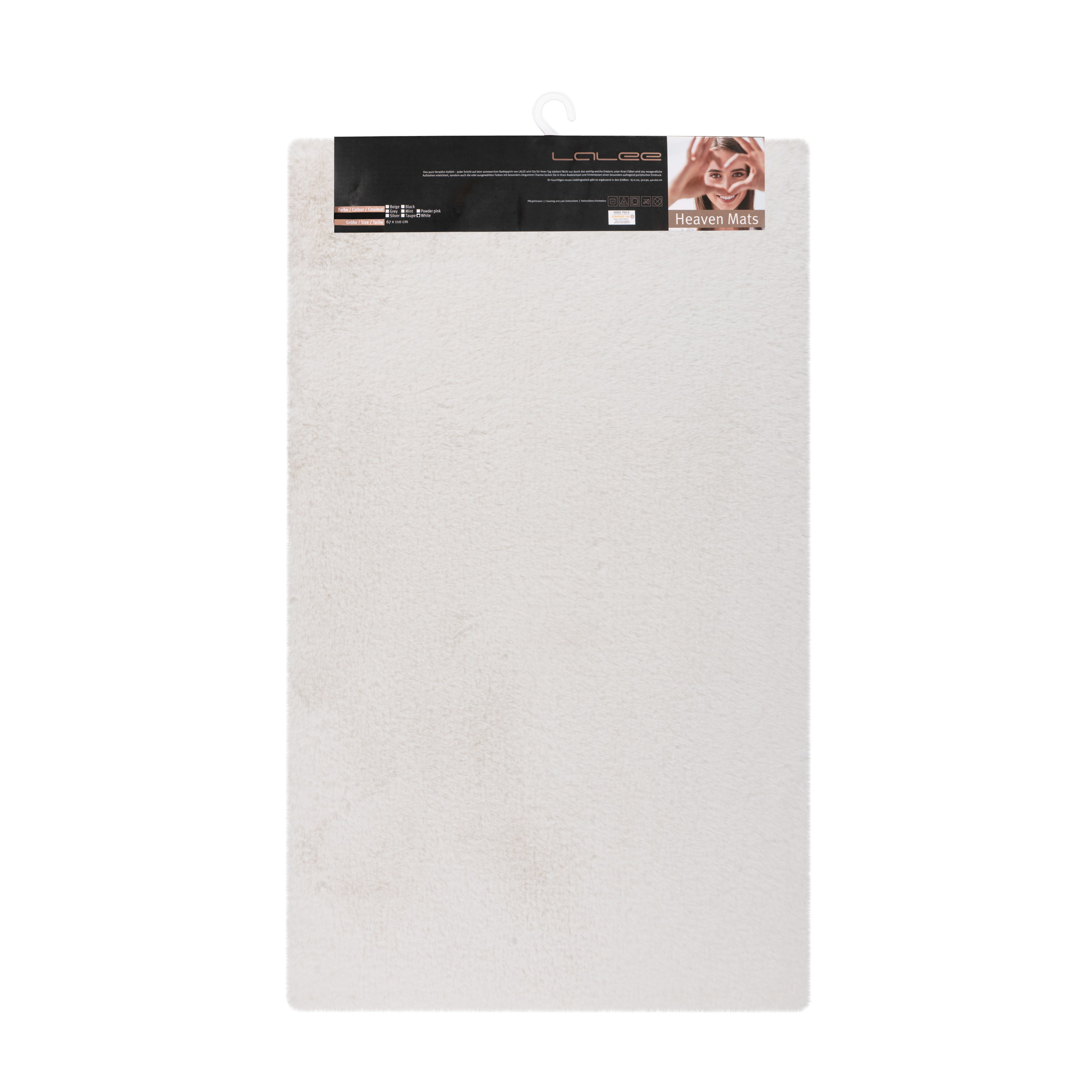 Tapis de bain blanc paradisiaque