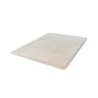 Lalee Heaven Teppich in Creme-Weiss, flauschiger Hochflor-Teppich in rechteckiger Form