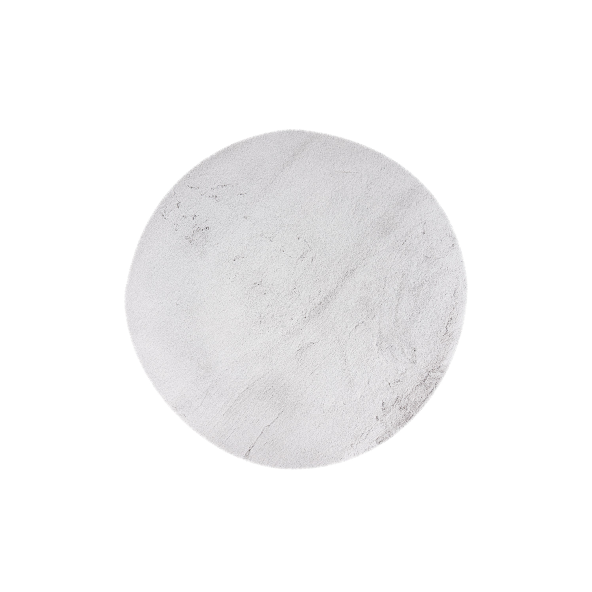 Tapis rond argenté du paradis