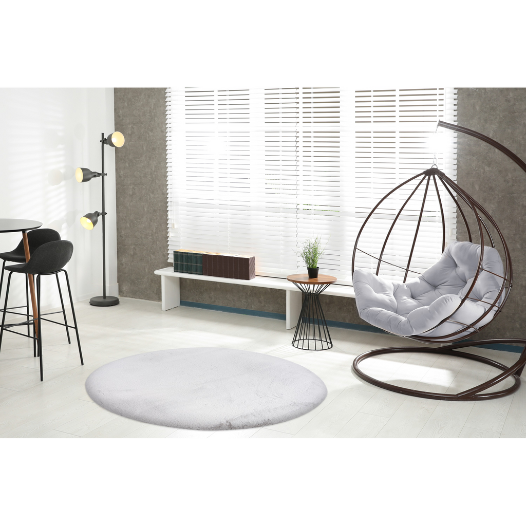 runder Teppich Heaven silber