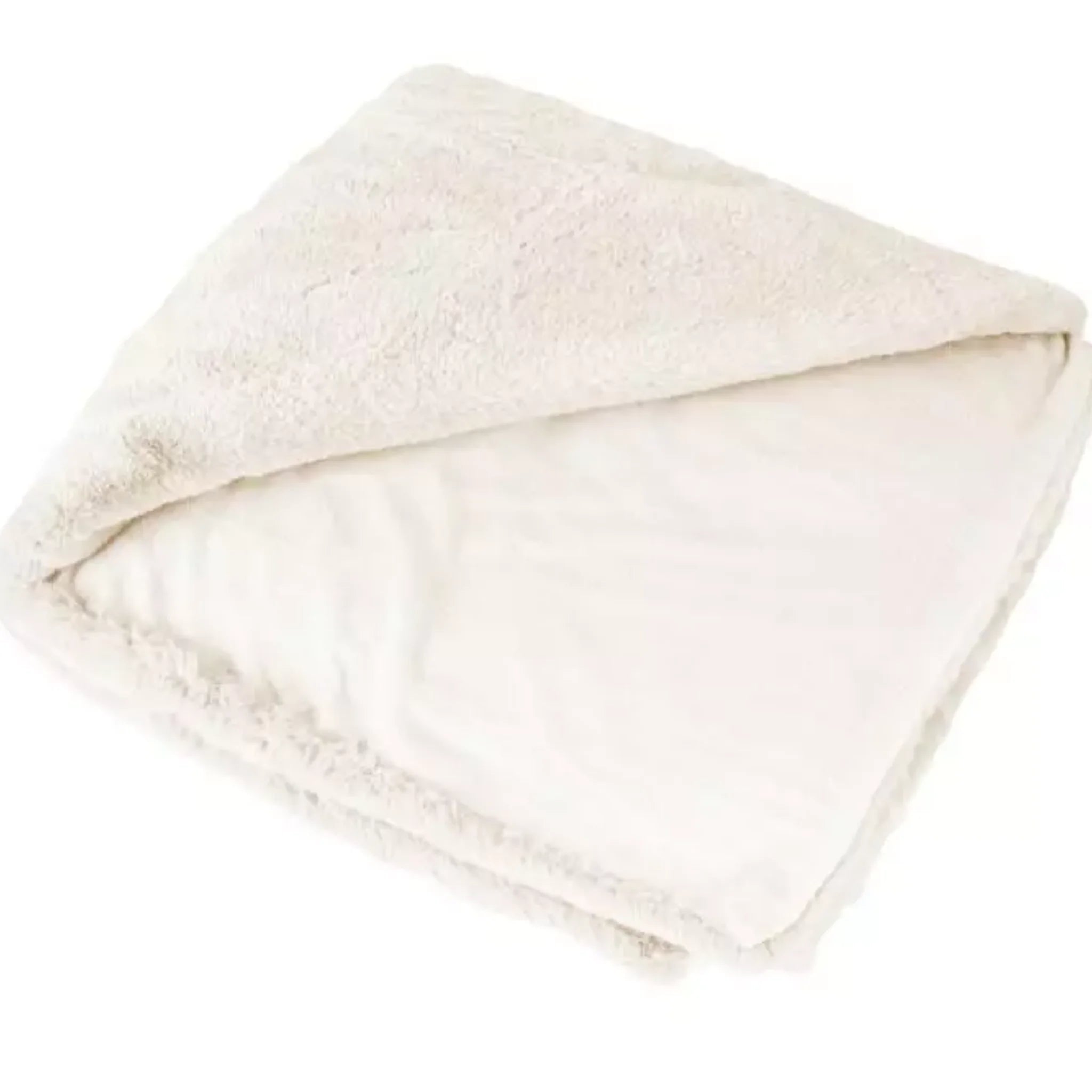 Kuscheldecke Heaven 150x200 cm Ivory - Flauschige Wolldecke in Creme