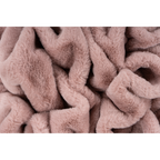 Weiche Kuscheldecke Heaven in zartem Rosa mit flauschiger Felloptik – gemütliche Wohndecke von Lalee