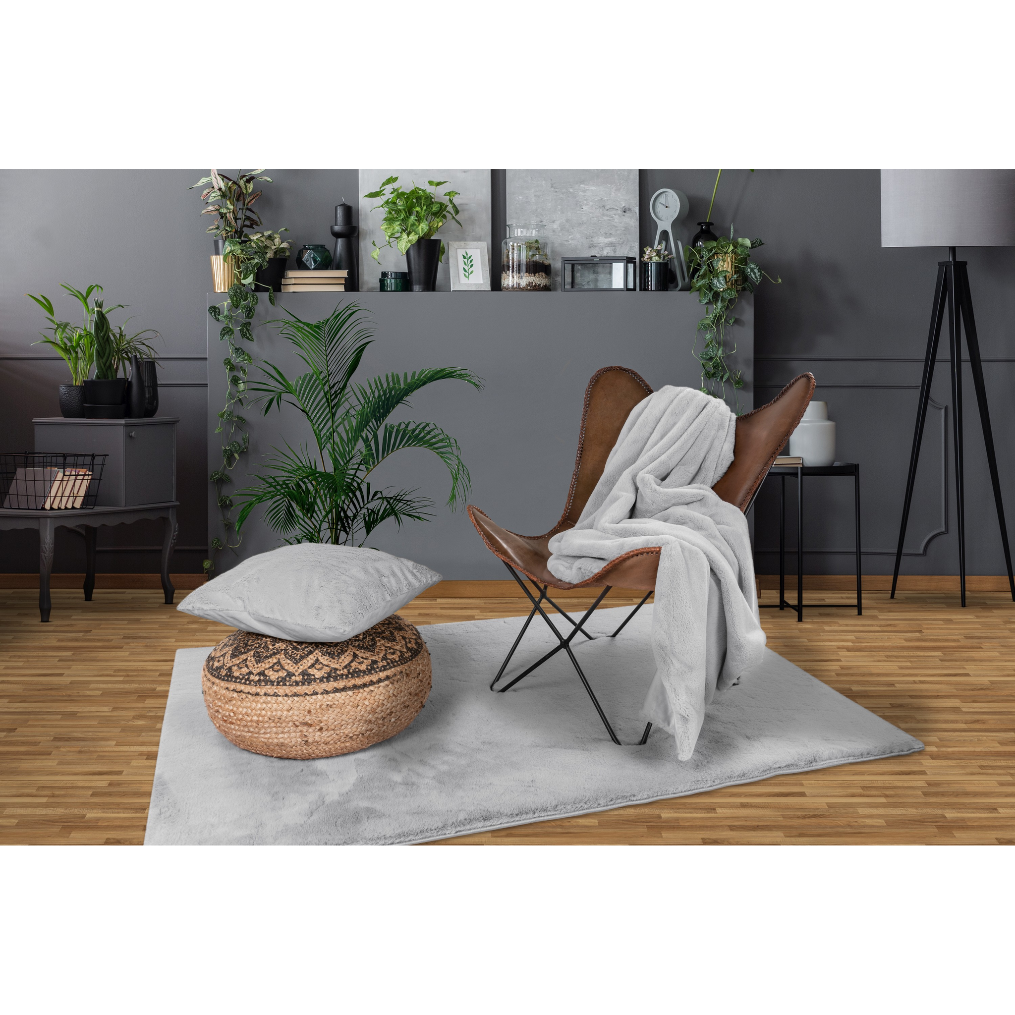 Couverture douillette argentée du ciel