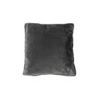 Lalee Heaven Kissen in Dunkelgrau – weiches Samt-Dekokissen 50x50 cm für Sofa und Bett