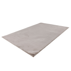 Lalee Heaven Teppich in Beige-Grau – weicher Hochflor-Teppich in modernem Design für Wohnzimmer