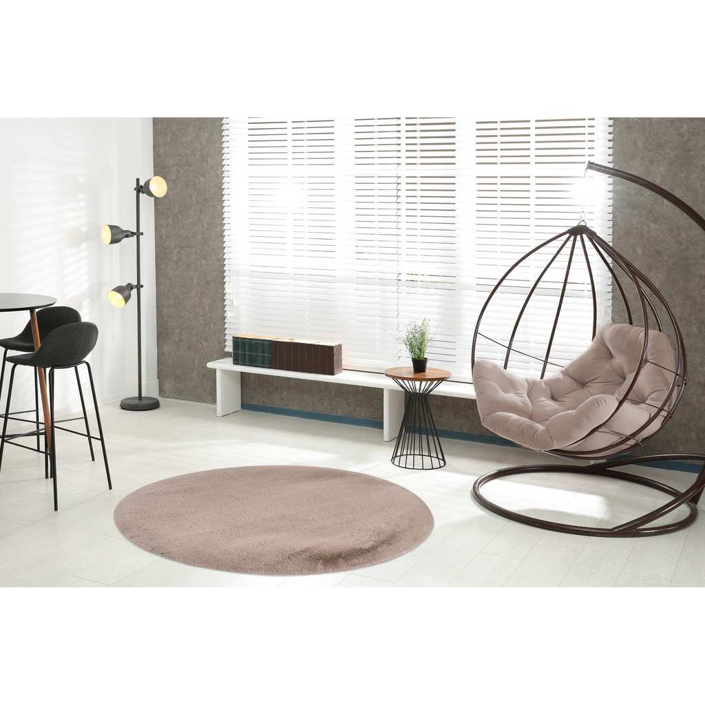 runder Teppich Heaven taupe