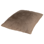 Lalee Heaven Kissen in Taupe – weiches Plüschkissen in gemütlichem Hellbraun für Sofa und Wohnzimmer