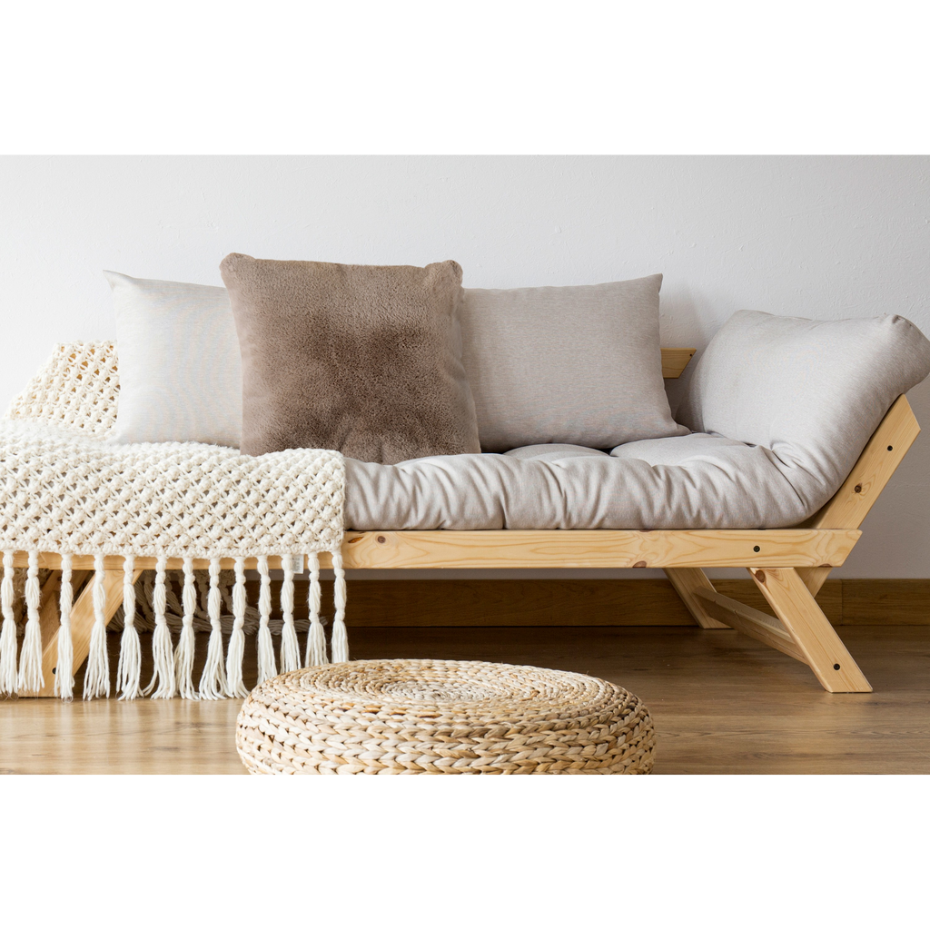 Coussin décoratif couleur taupe céleste