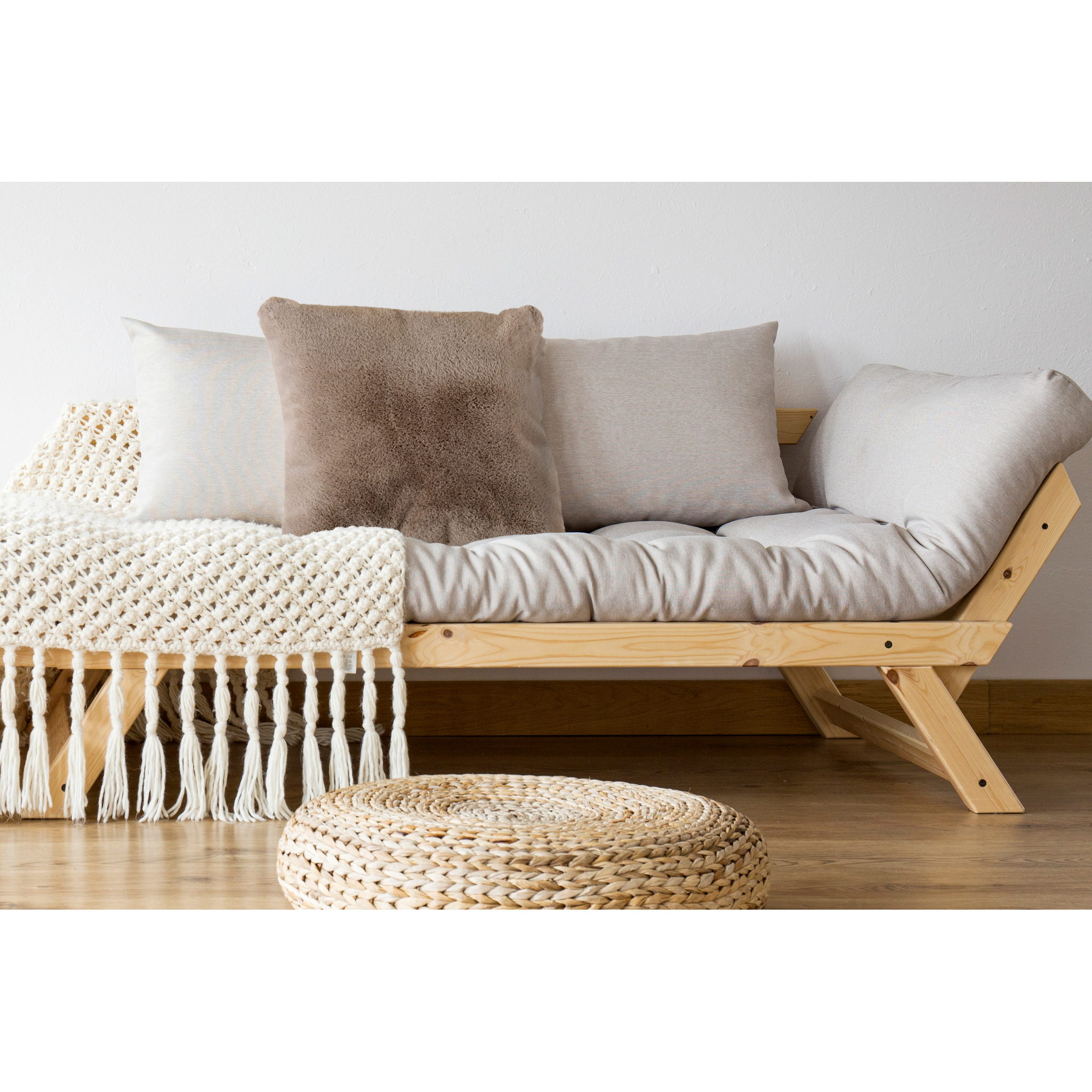 Coussin décoratif couleur taupe céleste