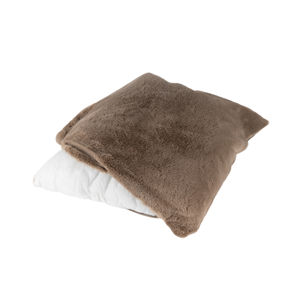 Coussin décoratif couleur taupe céleste