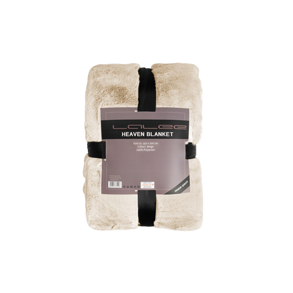 Couverture douce et moelleuse beige paradis