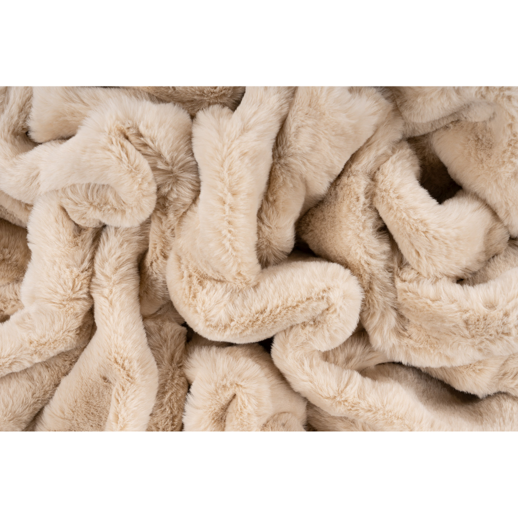 Couverture douce et moelleuse beige paradis