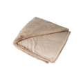 Lalee Heaven Decke in Beige/Taupe, flauschige Felloptik, gefaltet – weiche Wohndecke für gemütliche Stunden