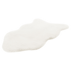 Lalee Heaven Fellteppich in Cremeweiß – flauschiger Hochflor-Teppich in organischer Form