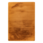 Lalee Heaven Hochflor-Teppich in warmem Curry-Orange, weicher Plüschflor, rechteckig