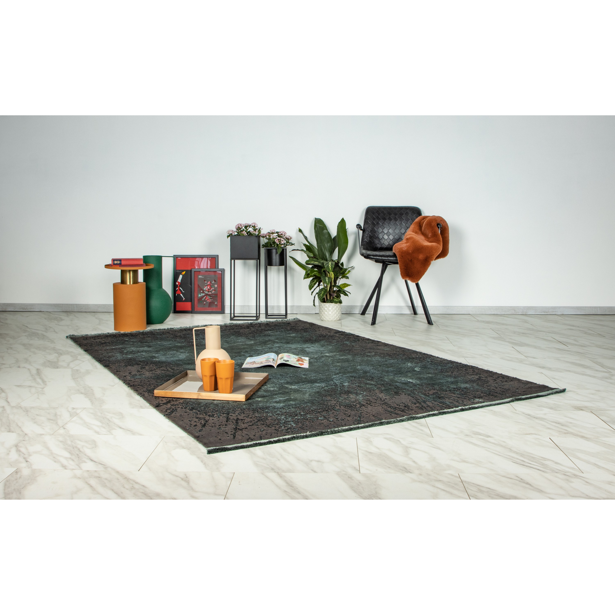 Tapis Élysée vert onyx de Pierre Cardin