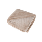 Lalee Heaven Kuscheldecke in Beige/Taupe, weich gefaltet, Fleece-Decke für gemütliche Wohnmomente