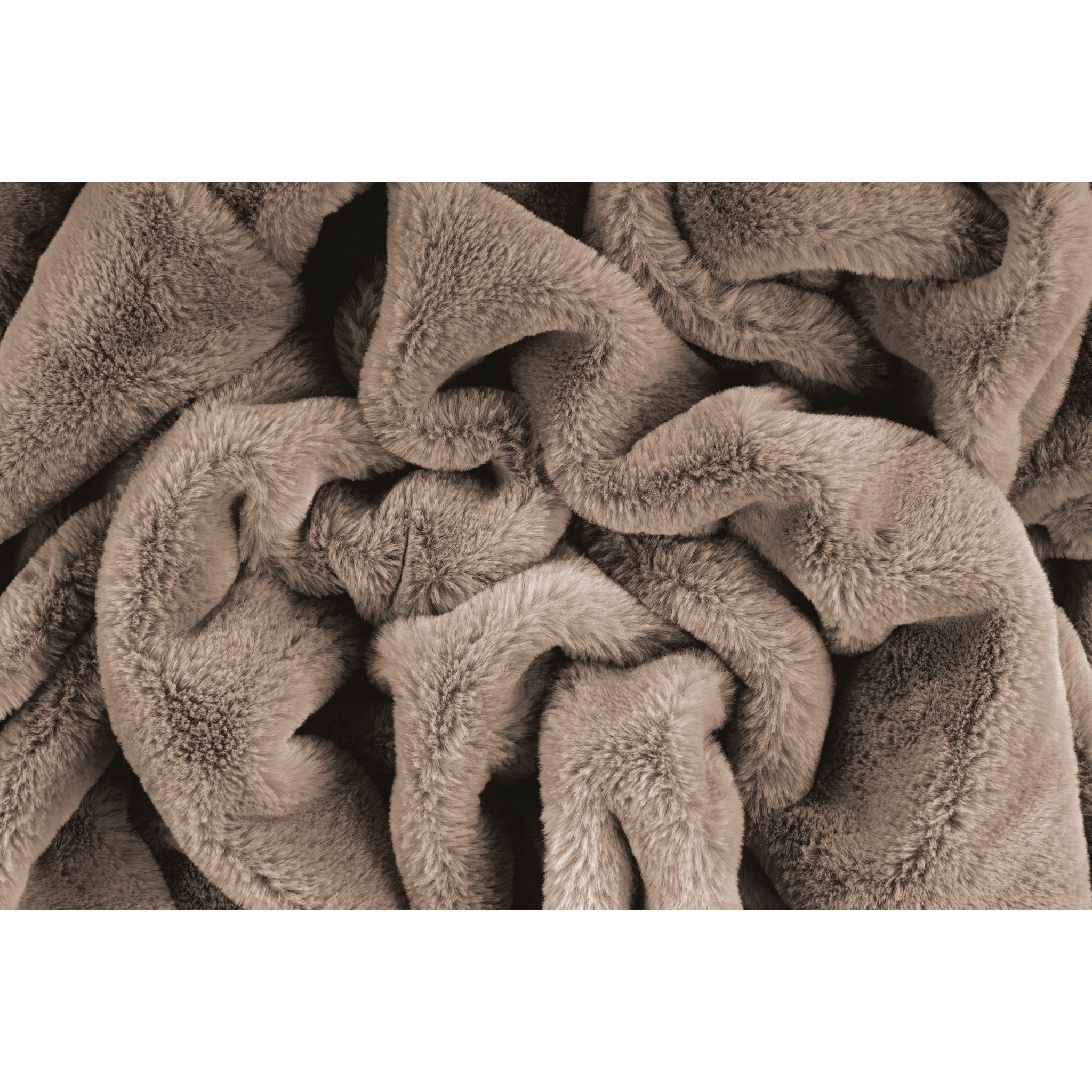 Couverture douce et moelleuse couleur taupe