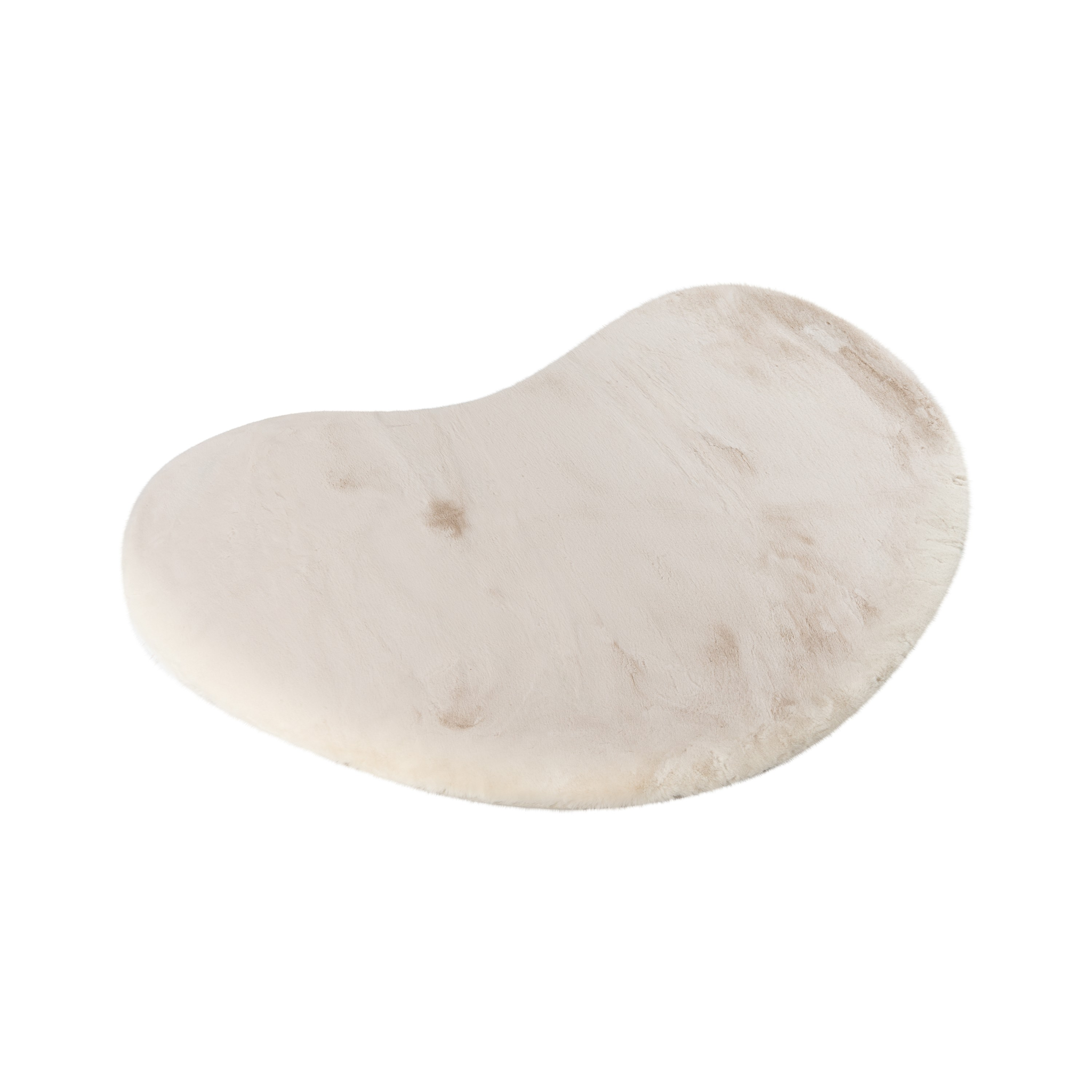 Tapis ivoire en forme de rein, forme de rein