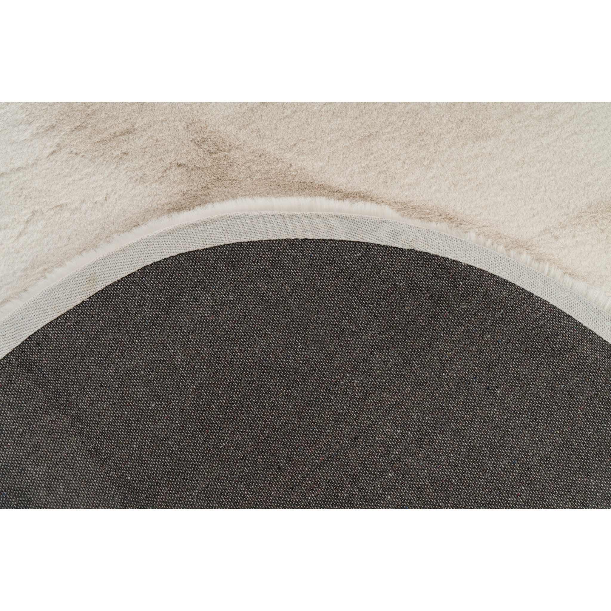 Tapis ivoire en forme de rein, forme de rein