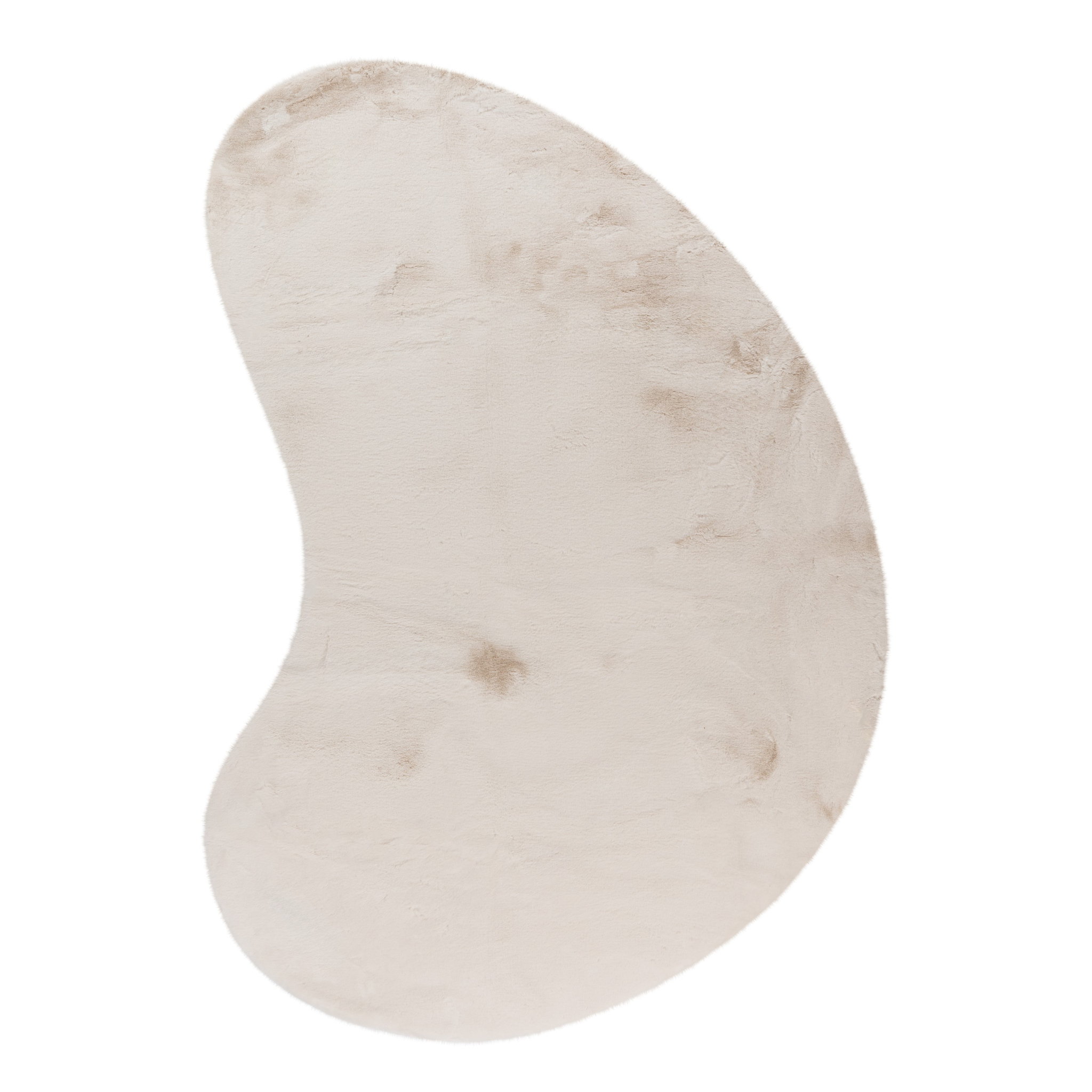 Tapis ivoire en forme de rein, forme de rein