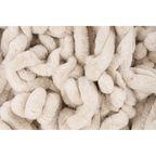 Lalee Plüschdecke in Creme-Weiß – flauschige Struktur mit weichen, gerollten Wellen aus Kunstfell