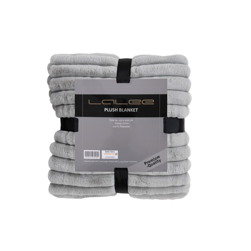 Couverture douce et moelleuse argentée