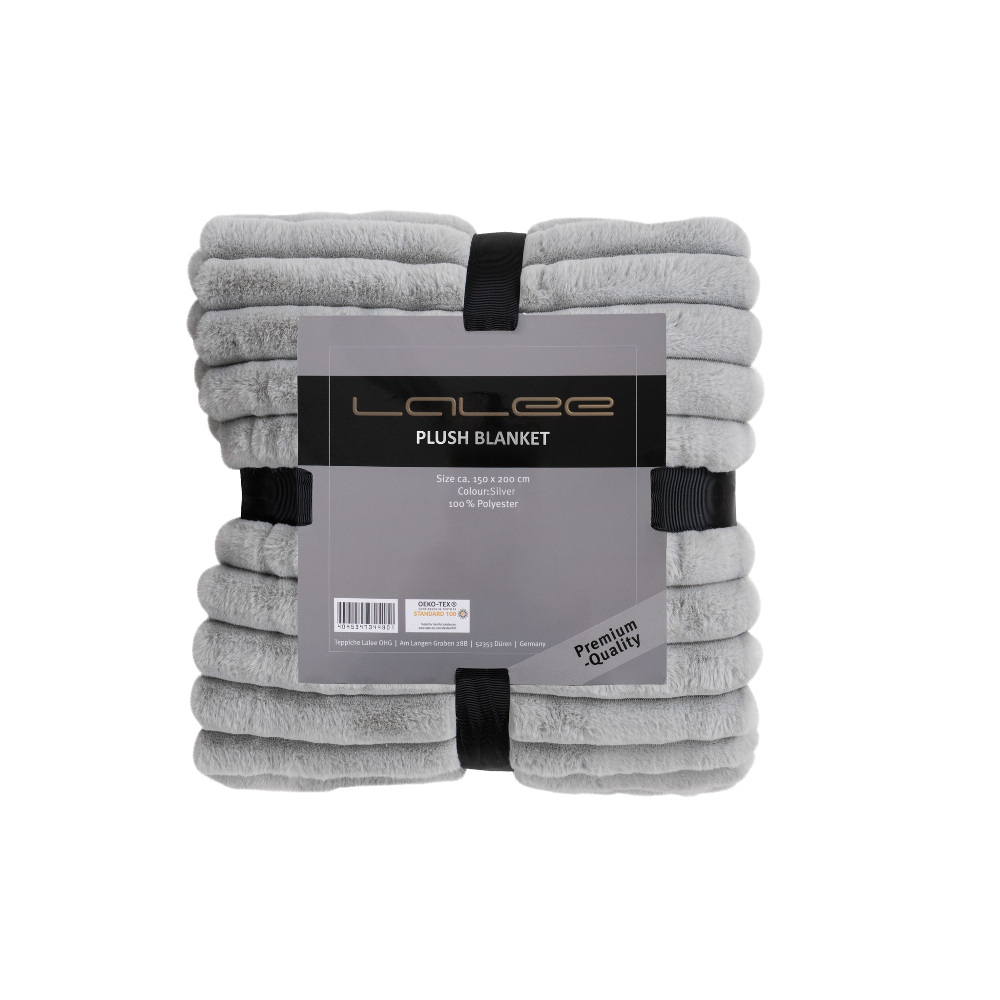 Couverture douce et moelleuse argentée
