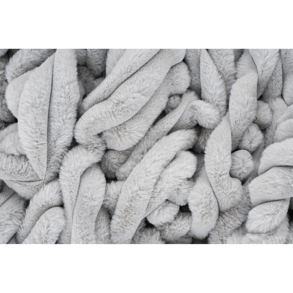 Couverture douce et moelleuse argentée