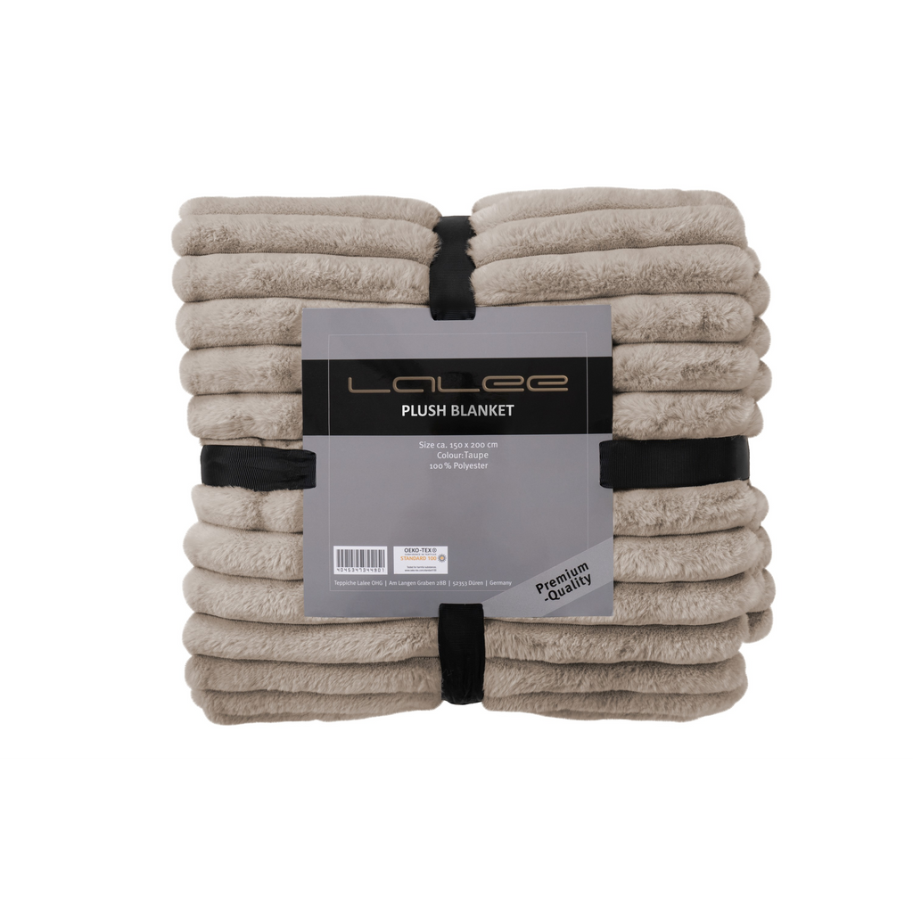 Couverture douce et moelleuse couleur taupe