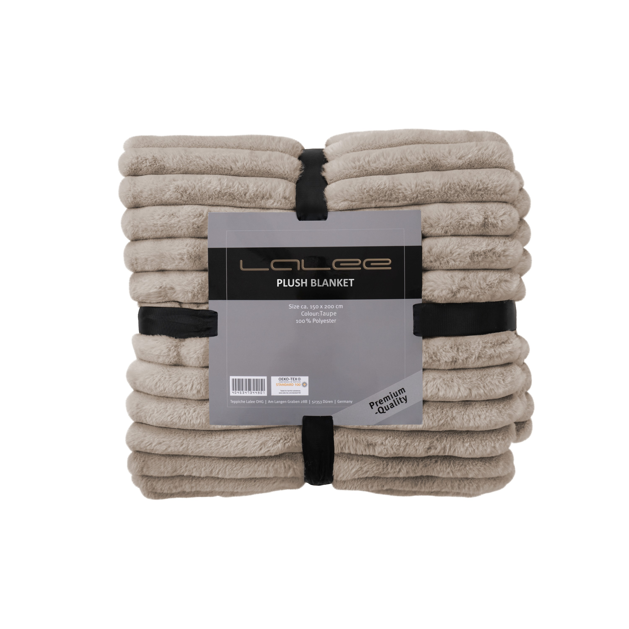 Couverture douce et moelleuse couleur taupe