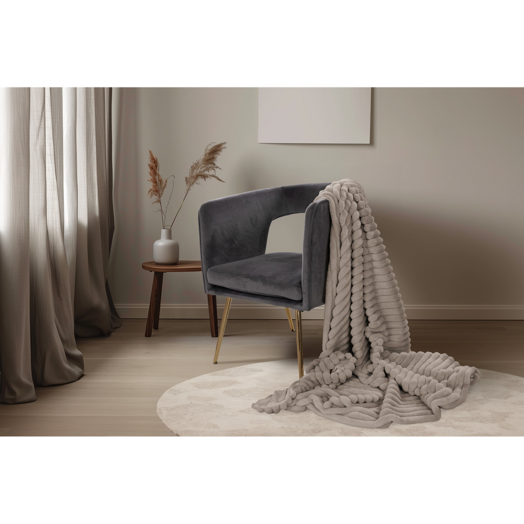 Couverture douce et moelleuse couleur taupe