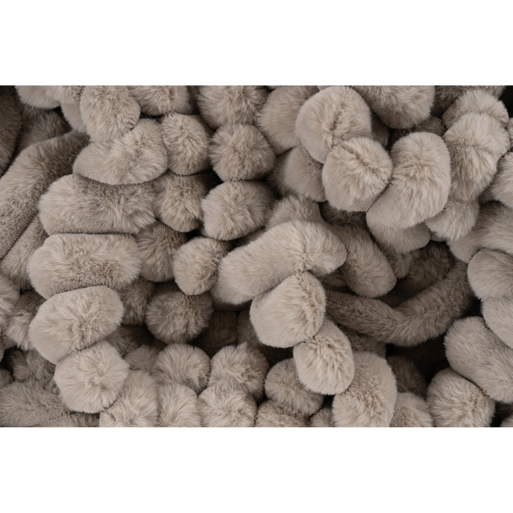 Couverture douce et moelleuse couleur taupe