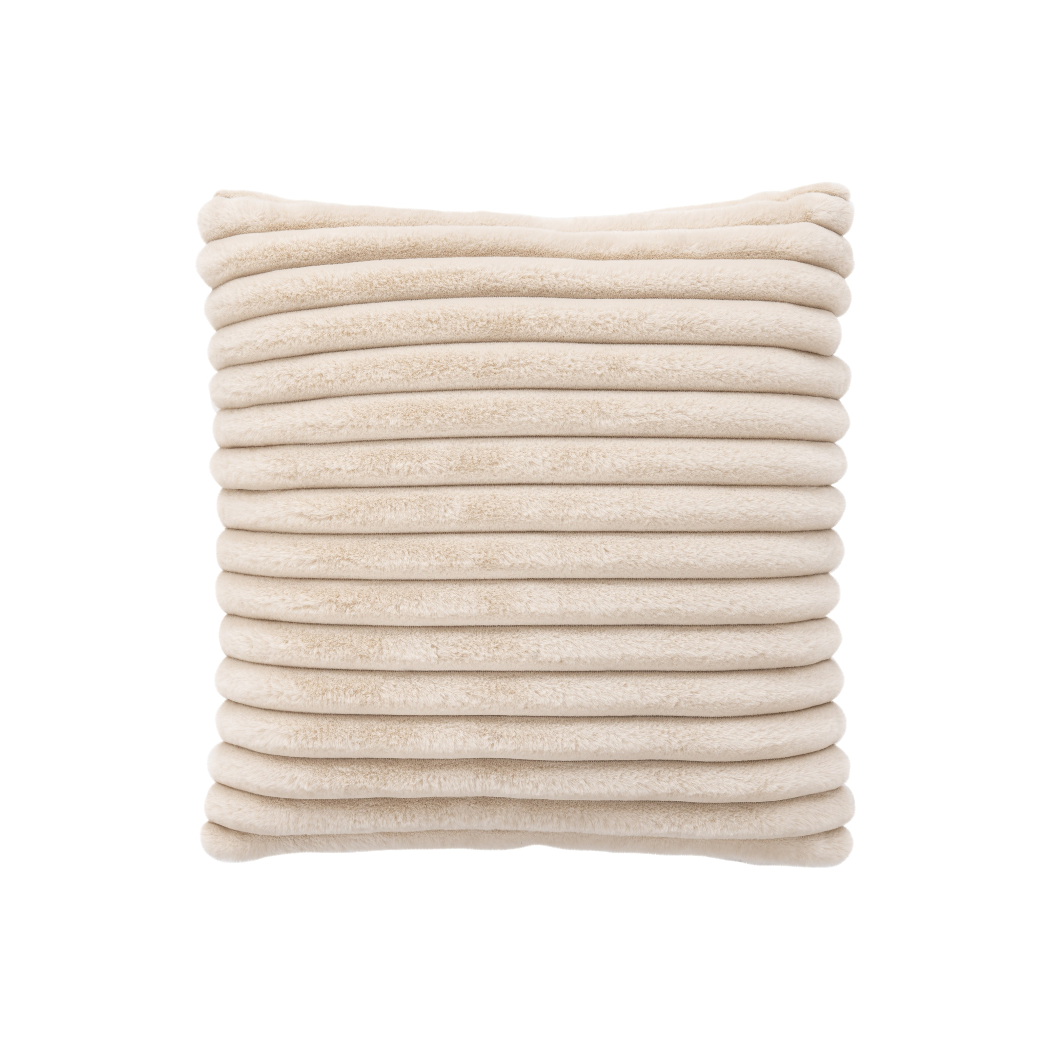 Coussin décoratif moelleux, beige