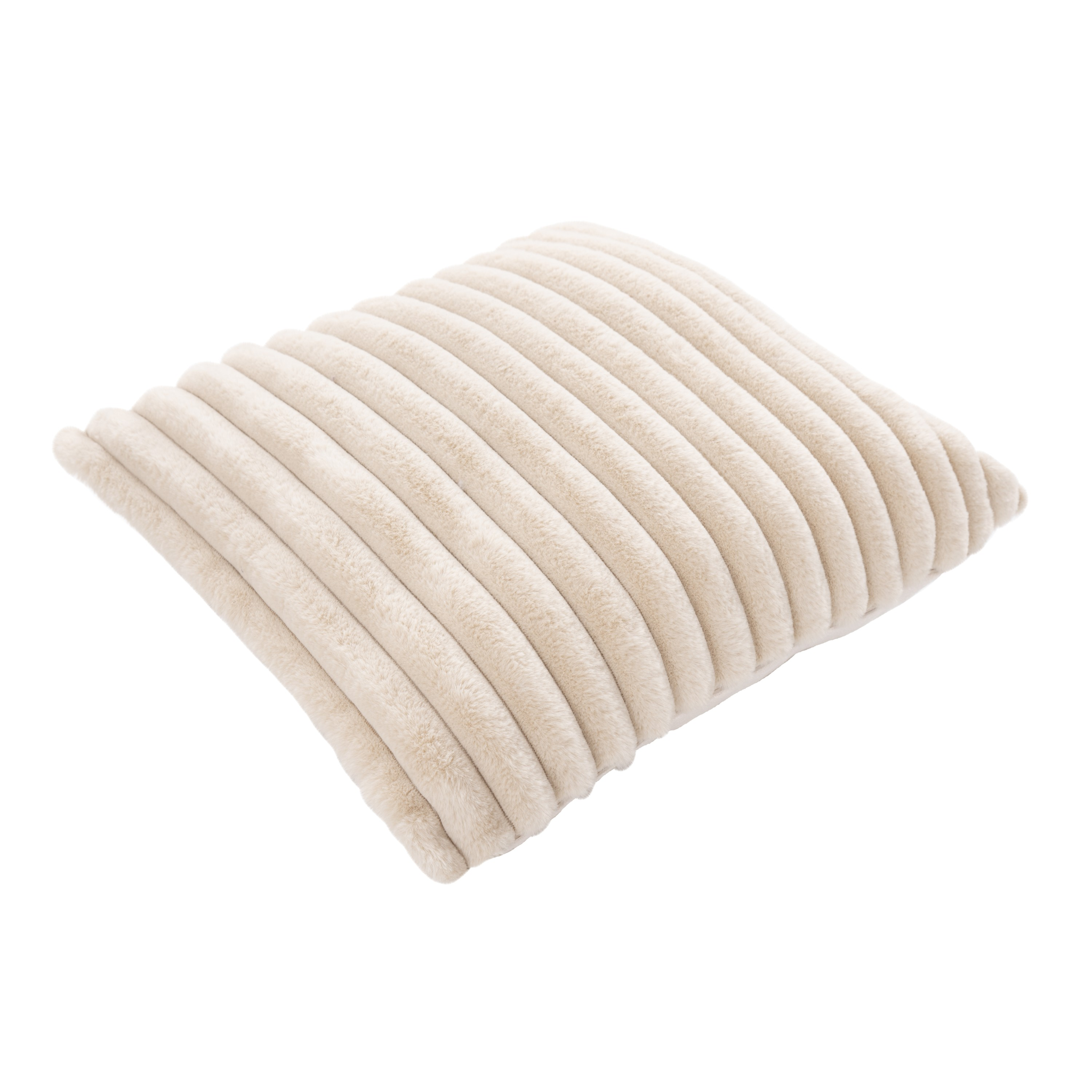 Coussin décoratif moelleux, beige