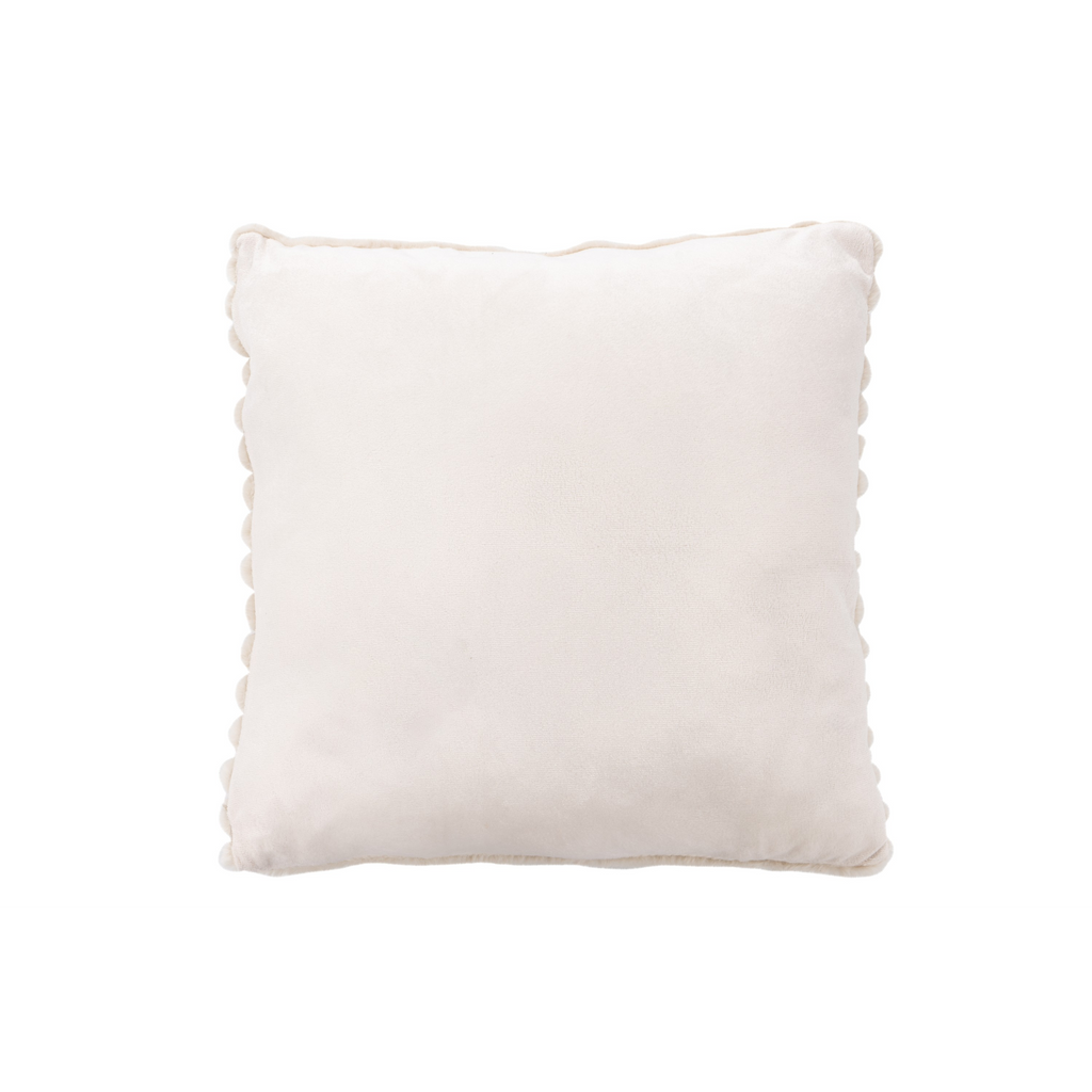 Coussin décoratif moelleux, beige
