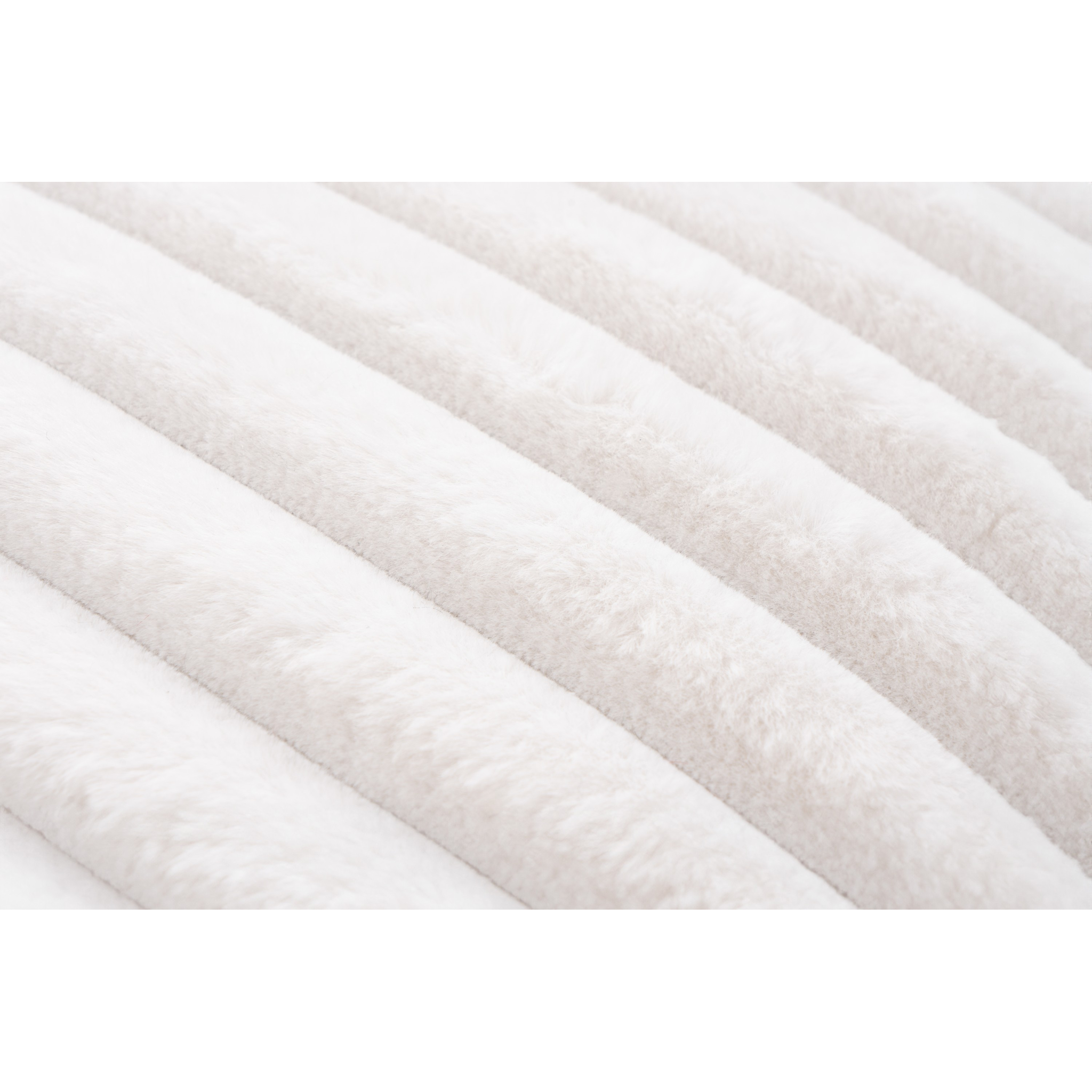 Coussin décoratif en peluche ivoire