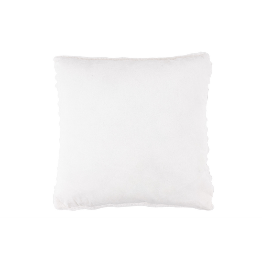 Coussin décoratif en peluche ivoire