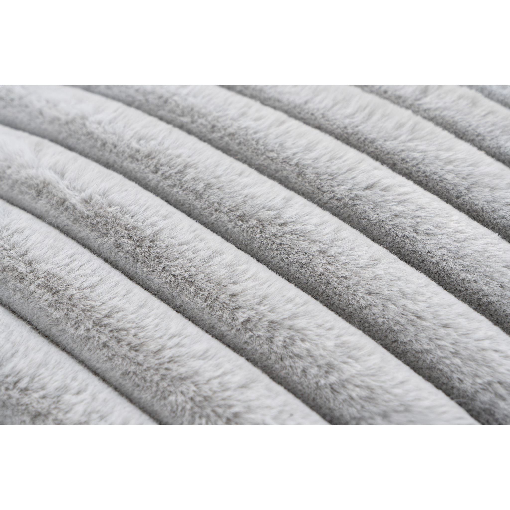 Coussin décoratif en peluche, argent